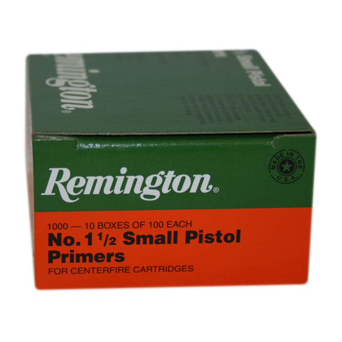 Remington Small Pistol Primers #1-1/2 Box of 1000 (10 Trays of 100)