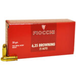 Fiocchi 25 Auto 50 Grain Full Metal Jacket 50 Rounds