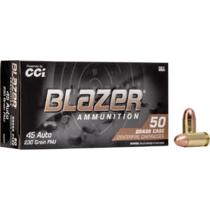 Federal Premium Blazer Brass 45 ACP 230-Grain Centerfire Pistol Ammunition - 50 Rounds