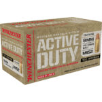 Winchester Active Duty 9mm FMJ 115-Grain Ammunition-100 Rounds