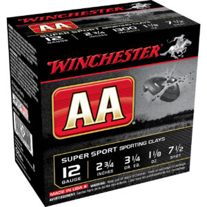 Winchester AA Super Sport Target Load 12 Gauge 7.5 Shot Shotshells-25 Rounds