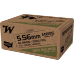 Winchester USA 5.56mm M855 Full Metal Jacket Lead Core Ammunition-500 Rounds