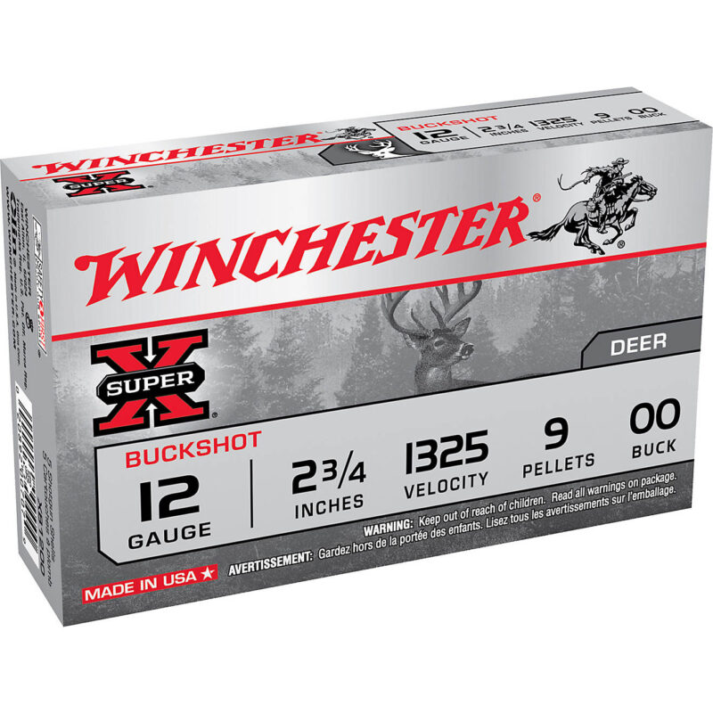 Winchester Super-X Buckshot Load 12 Gauge Shotshells-5 Rounds