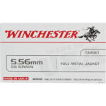 Winchester USA Full Metal Jacket 5.56 x 45 mm 55-Rifle Ammunition