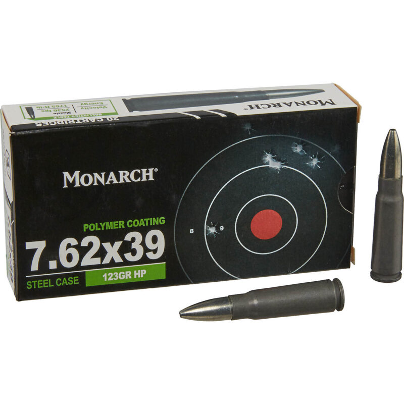 Monarch 7.62 x 39 123-Grain HP Rifle Ammunition - 20 Rounds