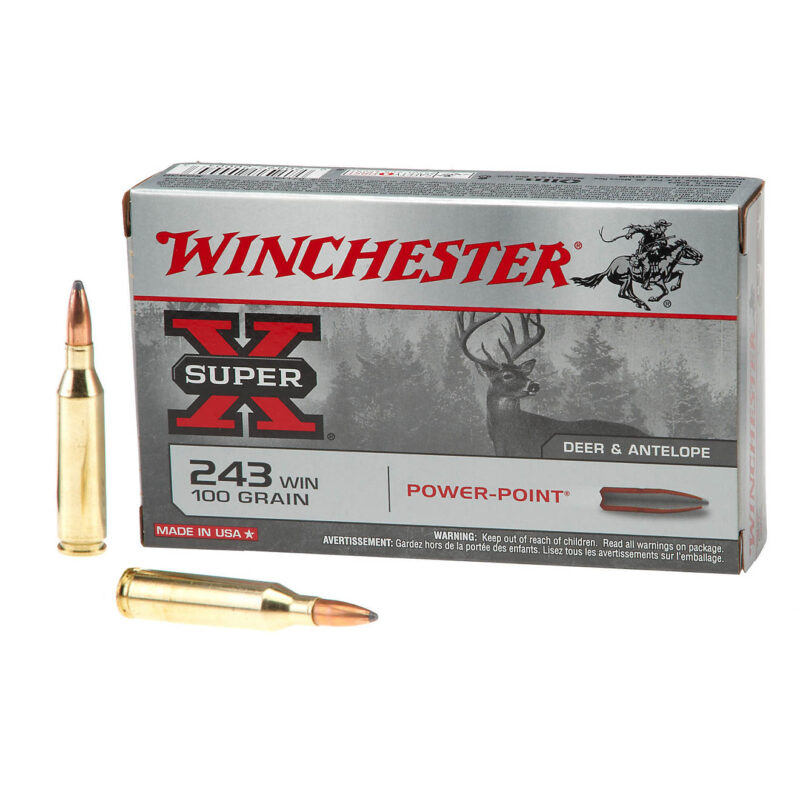 Winchester Super-X Power-Point .243 Winchester 100-Grain Rifle Ammunition-20 Rounds