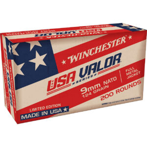 USA VALOR 9mm 124-Grain Centerfire Rifle Ammunition-200 Rounds