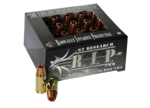 G2 Research R.I.P. Ammunition 9mm Luger 92 Grain Radically Invasive Projectile Fragmenting Solid Copper Lead-Free Box of 20