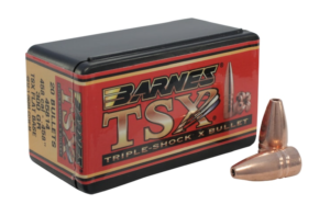 Barnes Triple-Shock X (TSX) Bullets 458 Caliber (458 Diameter) 300 Grain Hollow Point Flat Base Lead-Free Box of 20