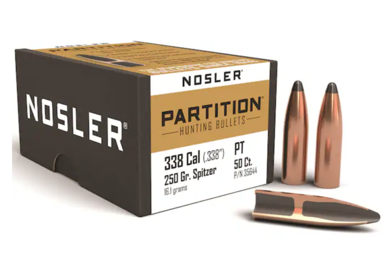 Nosler Partition Bullets 338 Caliber 338 Diameter 250 Grain Spitzer