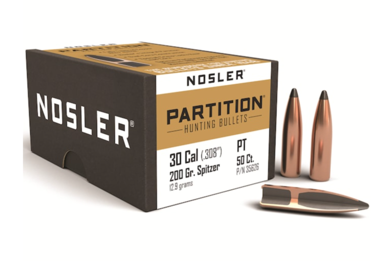 Nosler Partition Bullets 30 Caliber (308 Diameter) 200 Grain Spitzer Box of 50