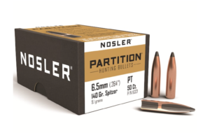 Nosler Partition Bullets 264 Caliber 6.5mm 264 Diameter 140 Grain Spitzer Box of 50