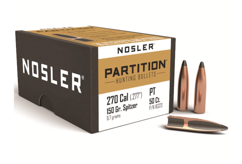 Nosler Partition Bullets 270 Caliber 277 Diameter 150 Grain Spitzer Box of 50