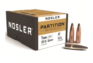 Nosler Partition Bullets 284 Caliber 7mm 284 Diameter 150 Grain Spitzer Box of 50