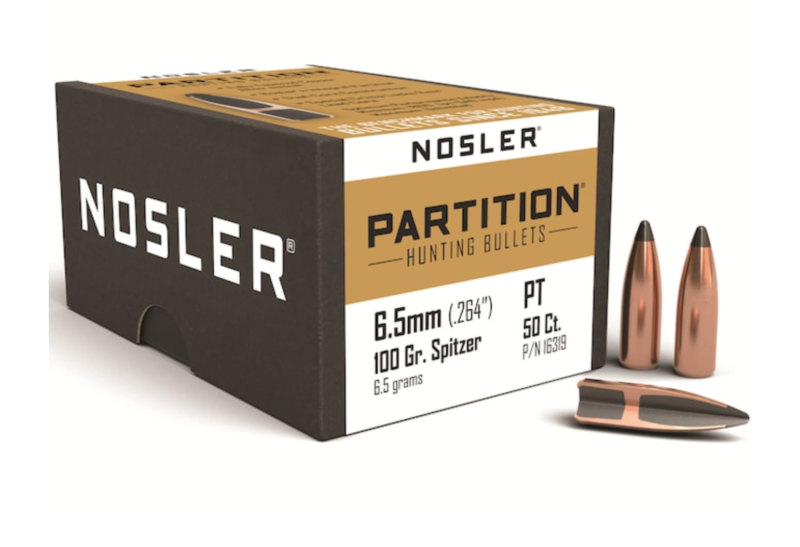 Nosler Partition Bullets 264 Caliber 6.5mm (264 Diameter) 100 Grain Spitzer Box of 50