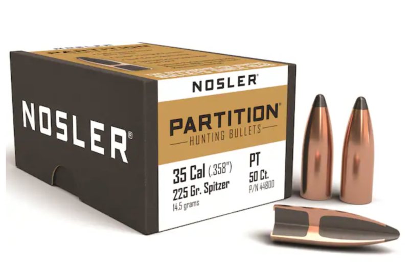 Nosler Partition Bullets 35 Caliber (358 Diameter) 225 Grain Spitzer Box of 50