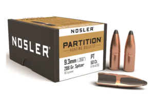 Nosler Partition Bullets 9.3mm (366 Diameter) 286 Grain Spitzer Box of 50