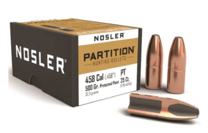 Nosler Partition Bullets 458 Caliber (458 Diameter) 500 Grain Protected Point Box of 25