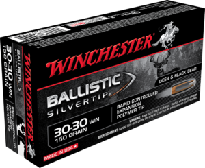 Winchester Ballistic Silvertip Ammunition 30-30 Winchester 150 Grain Rapid Controlled Expansion Polymer Tip Box of 20