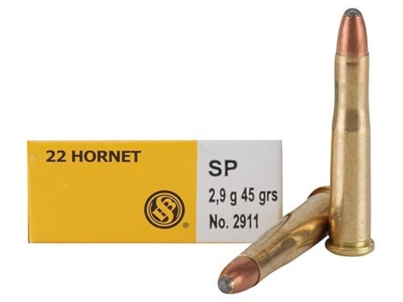 Sellier & Bellot Ammunition 22 Hornet 45 Grain Soft Point Box of 20